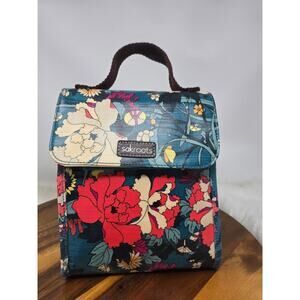 Sakroots Flap Lunch Bag Box Insulated Floral Coated Canvas